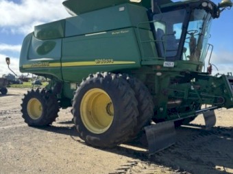 2004 John Deere 9760 STS Header with 936 Draper Front and Trailer