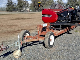 2015 Case IH 3016 Canola Front + Leith Trailer