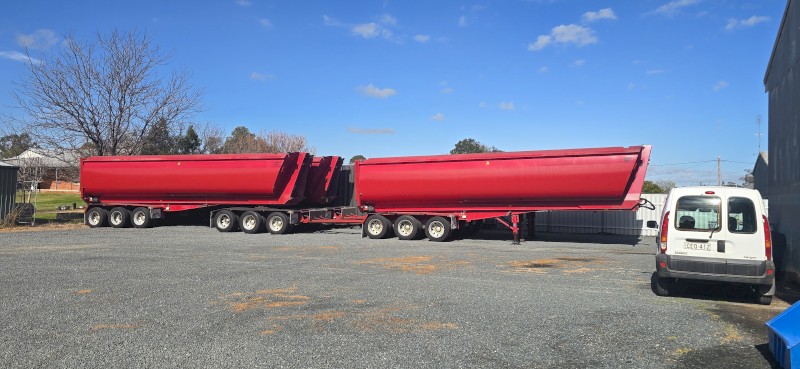 Bruce Rock Engineering Tri-Axle A-Double End Tipper Combination