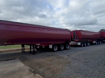 Bruce Rock Engineering Tri-Axle A-Double End Tipper Combination