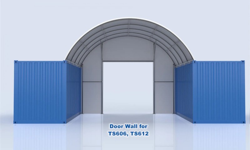 6m Door end wall for TS606 & TS612 Dome Shelter, Container Dome