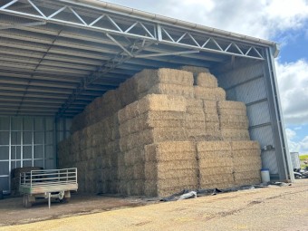 270mt Wheaten Hay 640kg bales average 8x4x3 Bales