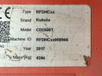 2017 Kubota speed disc