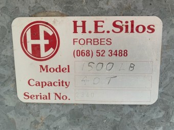 2 x 40 ton H.E Silos for sale