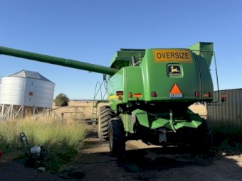 John Deere 9650STS Header with 930D Draper Front and Trailer