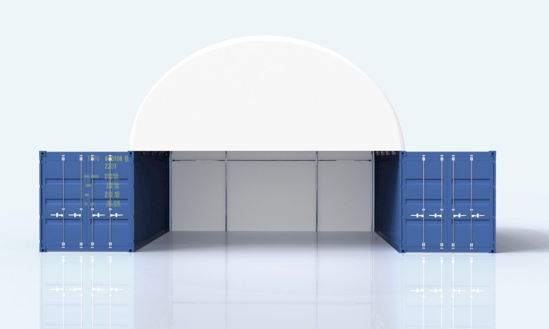 8m Half Panel End Wall — Engineered for TS806 & TS812 Dome Shelter