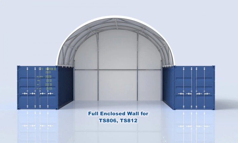 8m Full End Wall Engineered for TS806 & TS812 Container Shelter
