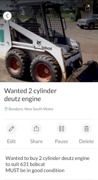 WANTED 2 Cylinder Deutz Engine