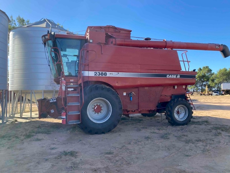 1999 Case IH 2388 with 1052 36ft Draper Front &amp; Trailer