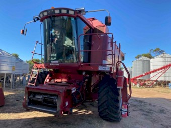 1999 Case IH 2388 with 1052 36ft Draper Front &amp; Trailer