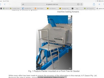 WANTED Small Seeds Box to suit a Gason Seeder