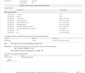 25mt Vetch Hay 8x4x3 Bales