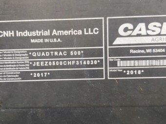 2018 Case IH Quadtrac 500 Tractor