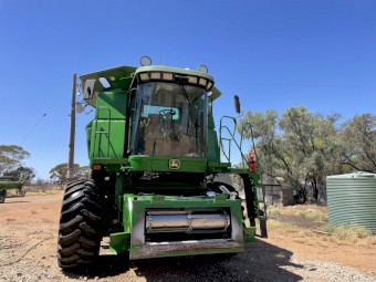 2003 John Deere 9750 STS Header with 936D Draper Front & Trailer
