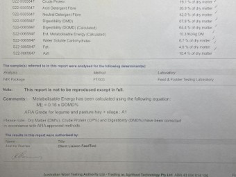 A1 Vetch Silage Rolls - NDF 42%