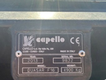 2013 Capello Quasar F1622 Corn Front