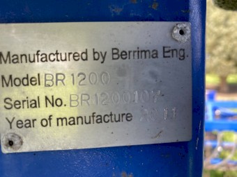 2011 Berrima BR1200 Roll Bar Hay Rake