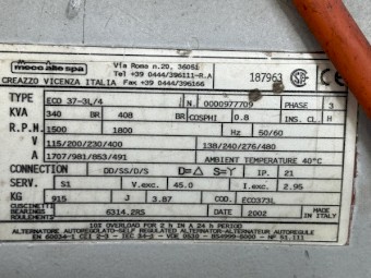 Powerlite 300KVA Generator, Detroit Diesel 