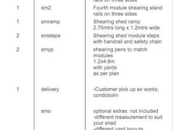 shearing shed modules 