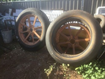 2x Olympic 9.00 - 36 Combine Tyres n Rims