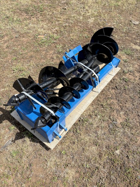 Skid Steer Auger Set with 3 bits