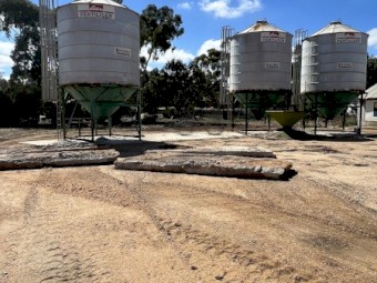 3 x Boyd Steel Fertiliser Silos