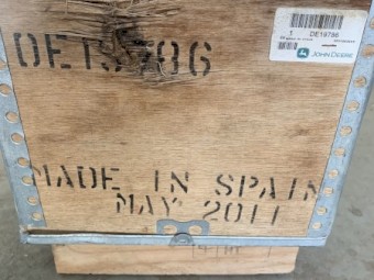 John Deere 936D front knife drive gearbox, NEW