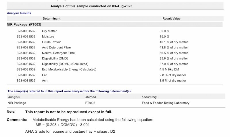 Vetch Hay 8x4x3 Bales