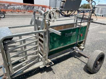 Pratley automatic sheep weighing crate with scales 
