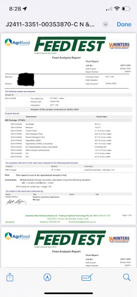 Oaten Hay Bottom bales