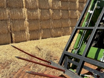 1200mt Windrowed Wheaten Straw 510-520kg 8x4x3 Bales