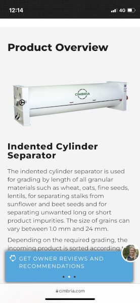 WANTED Indent Cylinder Seperater