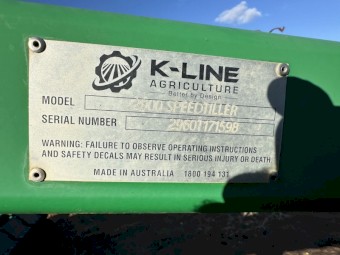 Kline 2900 Speed tiller  6m wide