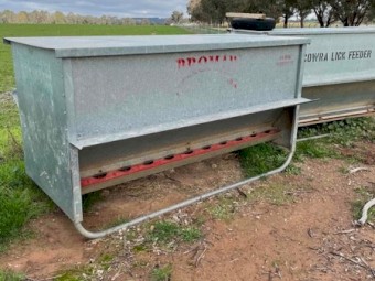2 Bromar Lickfeeders and 1 Cowra Lickfeeder
