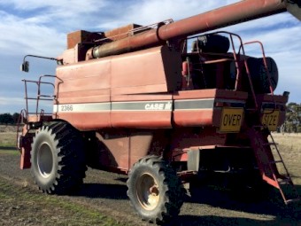 1996 Case 2366 Header with Case 30Ft 1010 Front.