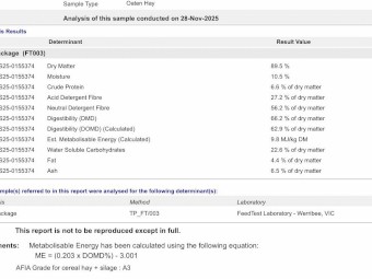 Oaten Hay 8x4x3 Bales