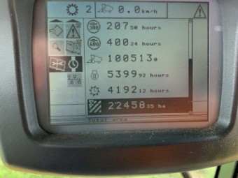 New Holland CR970 with 94C front on Leith trailer