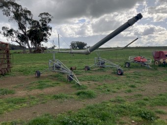 Vaughan Irrigators Mk 1 and M2 with lay flat reclaim trailer and hose