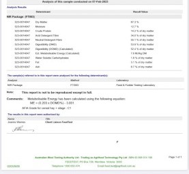 168mt Vetch/Moby Hay 8x4x3 Bales