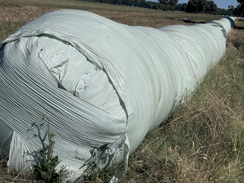 Sausage Wrapped composted silage