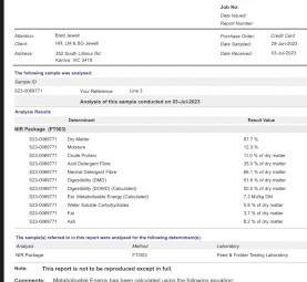 46mt Cereal Vetch Clover Hay 550kg 8x4x3 Bales