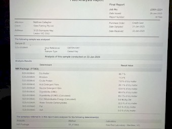 150mt Oaten Hay 8x4x3 Bales