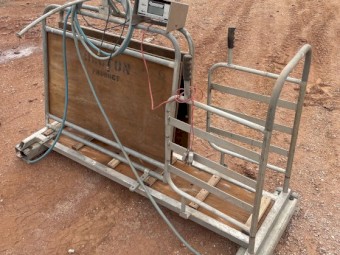 Hecton Stock Worker with Ruddwieigh Scales &amp;amp;amp; Weigh Crate