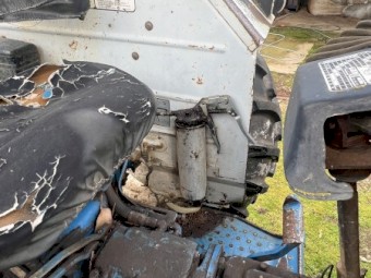 1990 Ford 4110 4x4 Tractor with Slasher and Blade