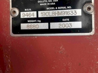 2003 Massey Ferguson 190 Square Baler