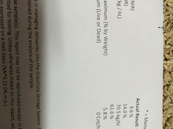 46mt BAR1 Feed Barley