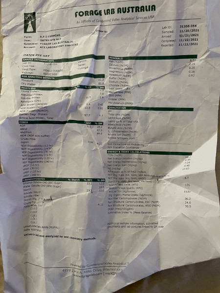 200mt Oaten Hay 8x4x3 Bales