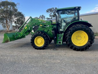 2020 John Deere 6155R with 643R Loader