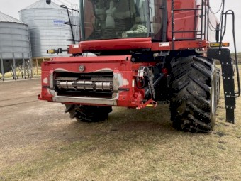 2011 Case IH 7120 Header with Draper Front and Trailer