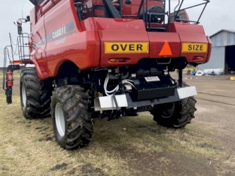 2011 Case IH 7120 Header with Draper Front and Trailer